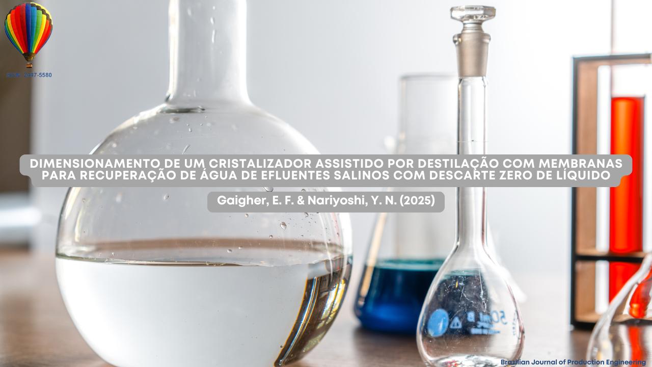 Capa com vidrarias de laboratório e título de artigo sobre destilação com membranas