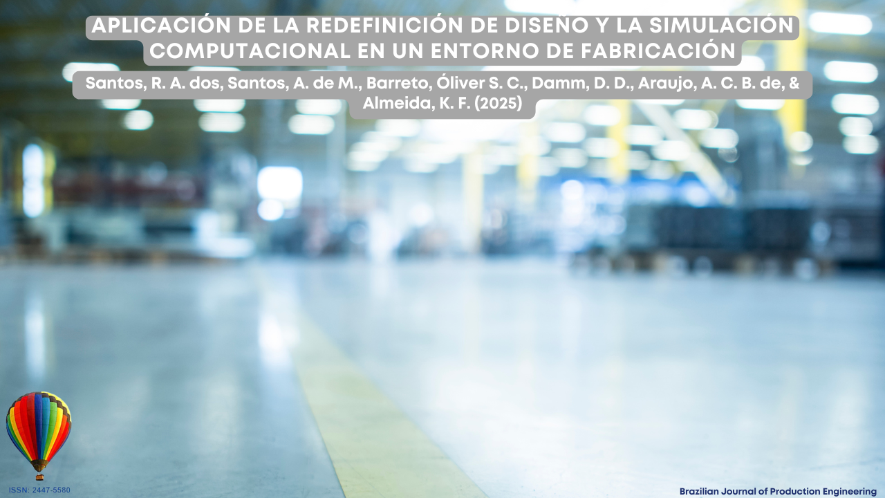 Imagen de portada del artículo de la BJPE con un fondo desenfocado de una planta industrial y el título del artículo junto a los autores destacados en la parte superior.