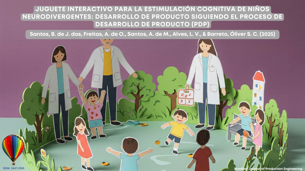"Ilustración de investigadores y niños interactuando en un entorno educativo al aire libre, representando el desarrollo de un juguete interactivo para la estimulación cognitiva de niños neurodivergentes."