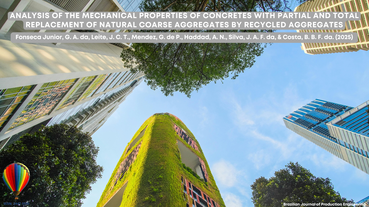 “View of modern city buildings surrounded by trees, representing research on concrete made with recycled aggregates.”
