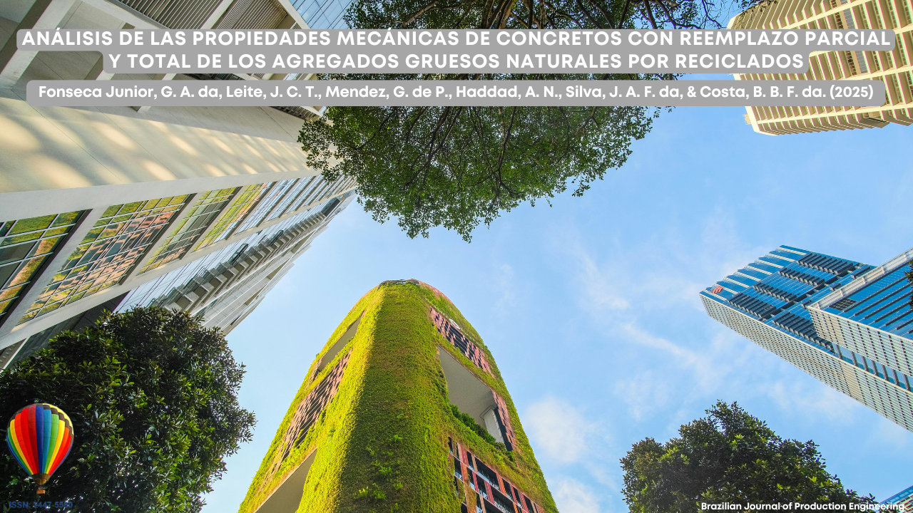 “Vista de edificios modernos rodeados de árboles, representando investigación sobre concreto con agregados reciclados.”